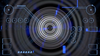 Abstract digital security concept with futuristic interface