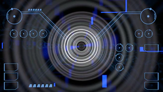 High-tech visualization of a conversion funnel with glowing data points and smooth transitions.