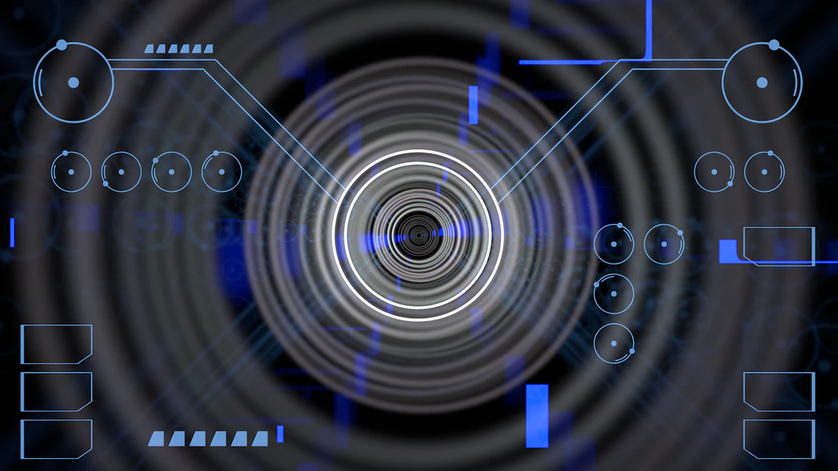 High-tech scanning interface with red danger zones