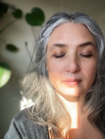 a person with long hair