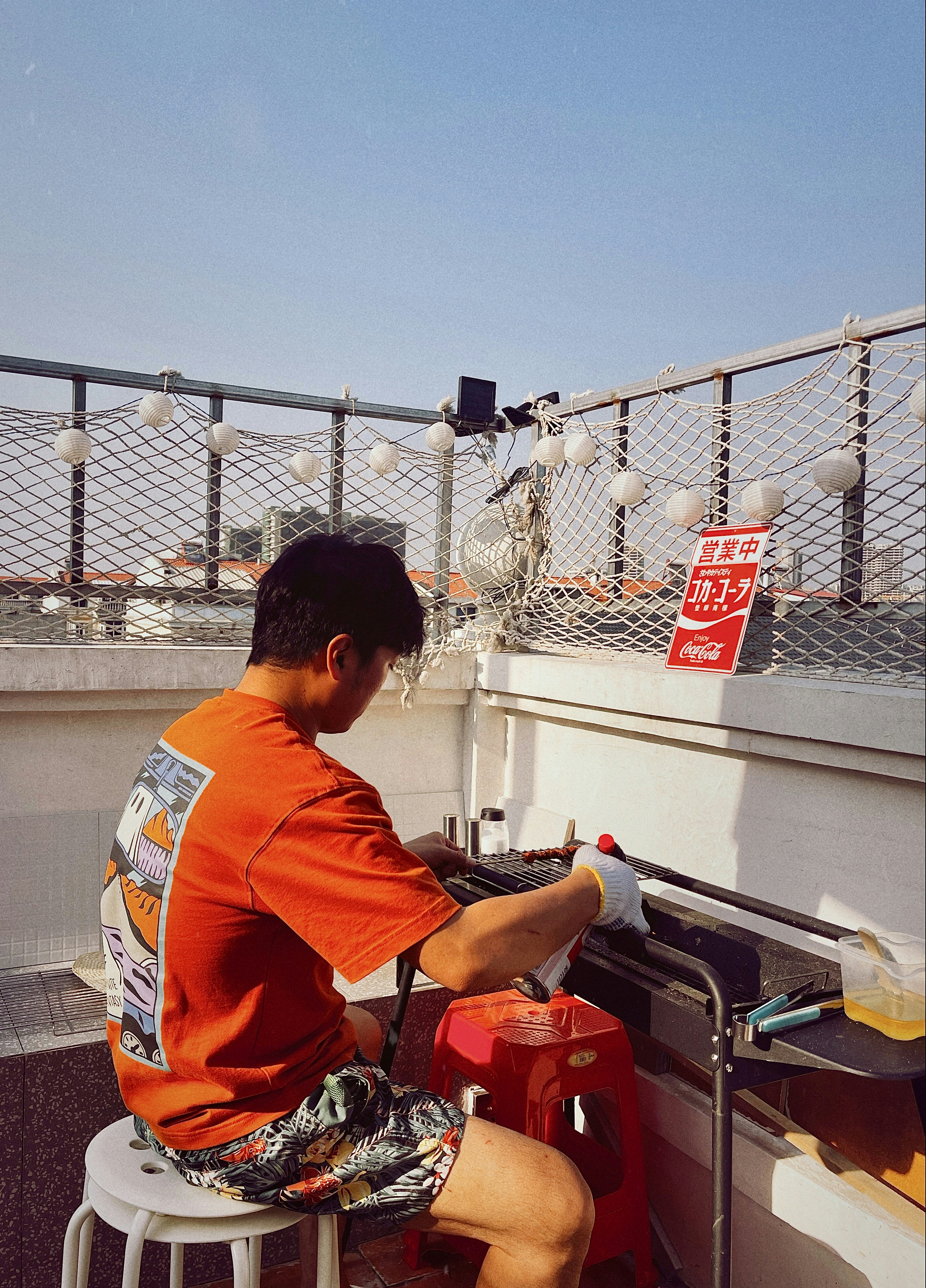 a man sitting in a chair