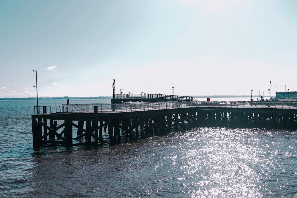 a pier with a walkway over it