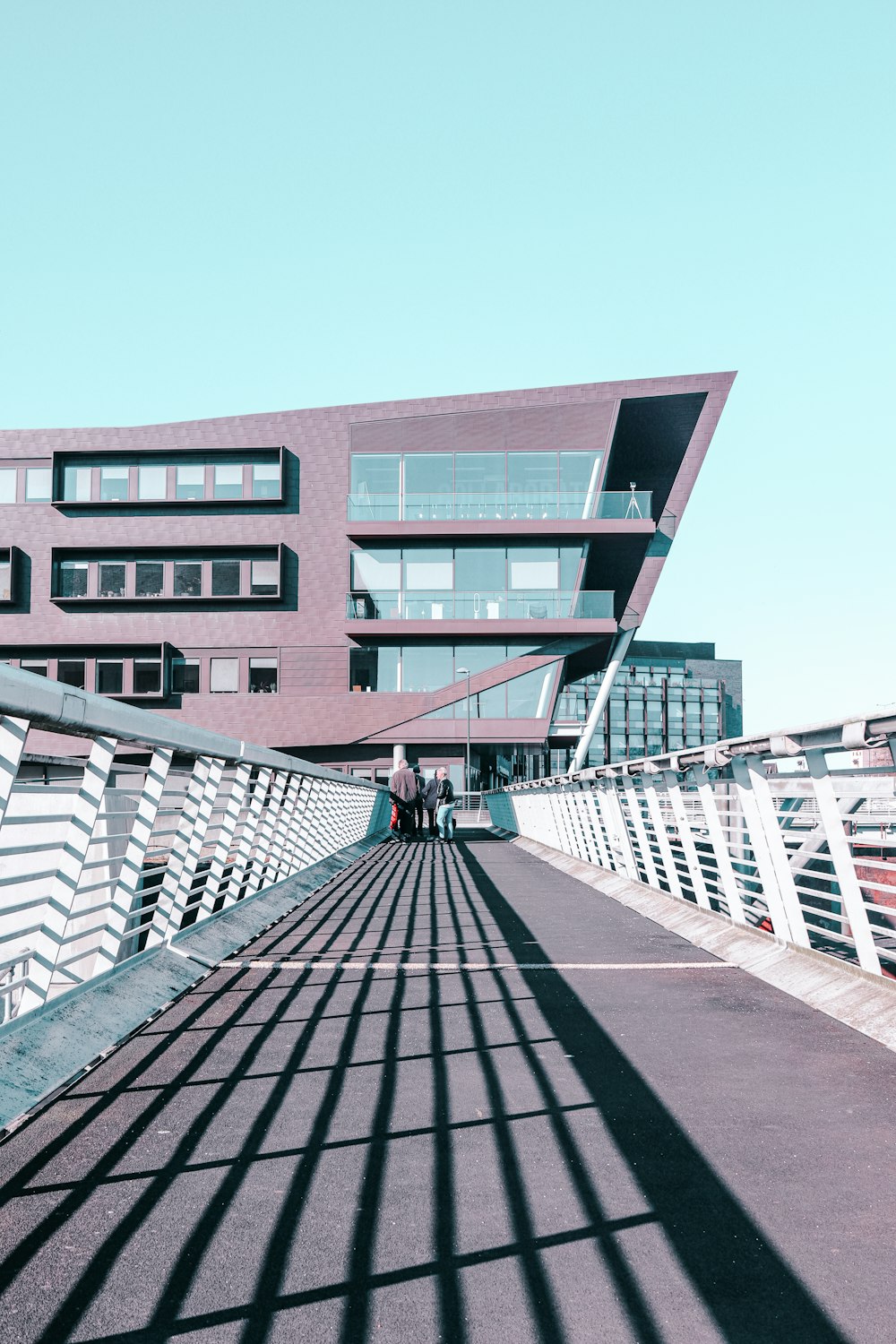 a building with a walkway