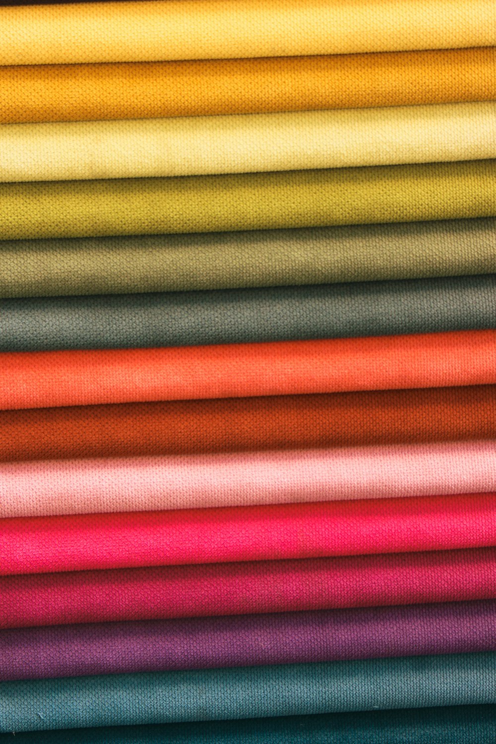 a close up of a red and yellow striped fabric