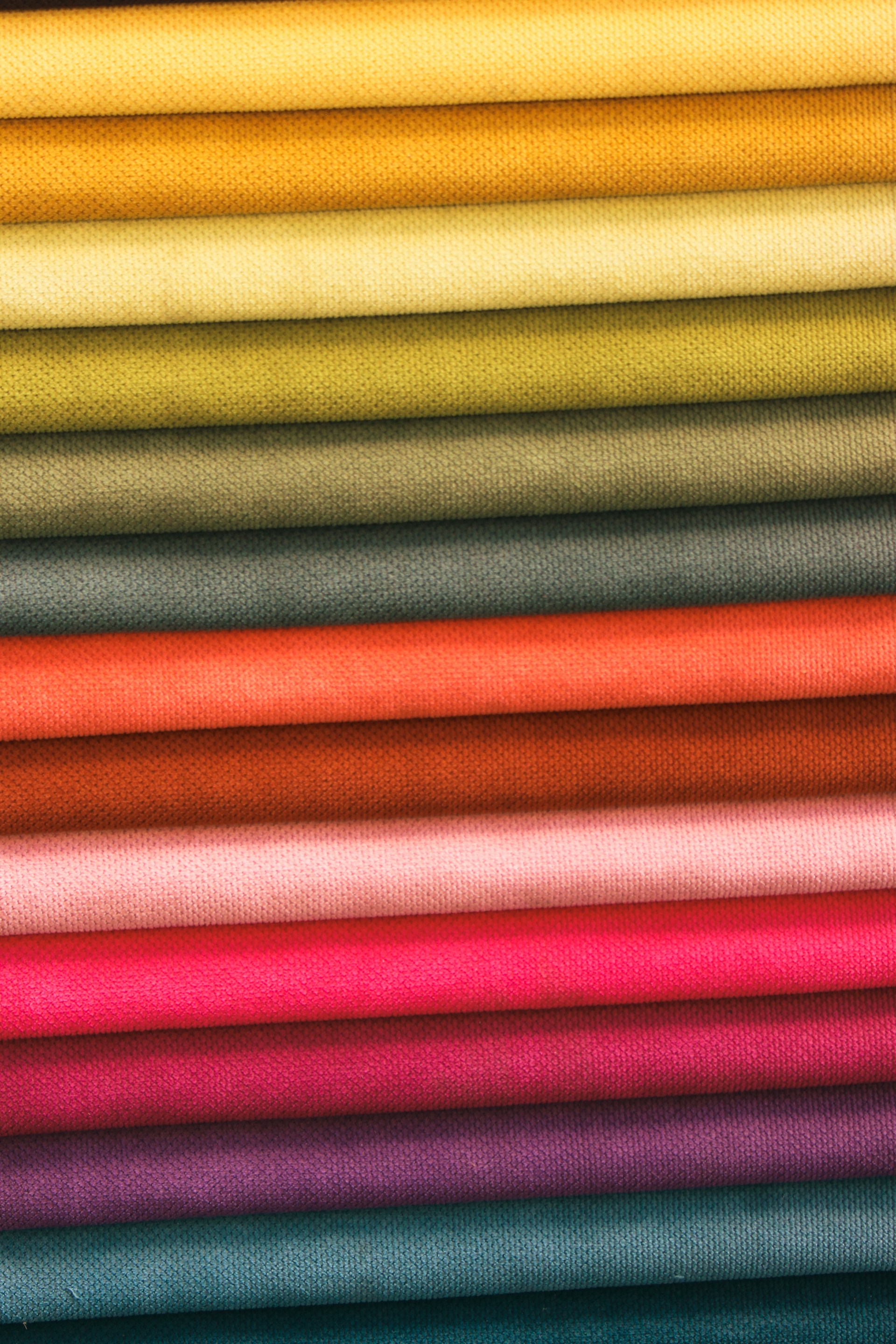 a close up of a red and yellow striped fabric