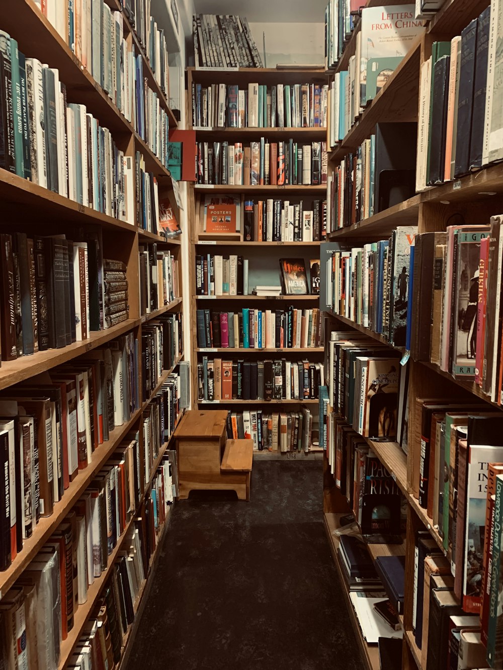 a library with many books on shelves