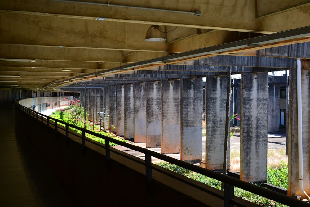 a bridge with a railing