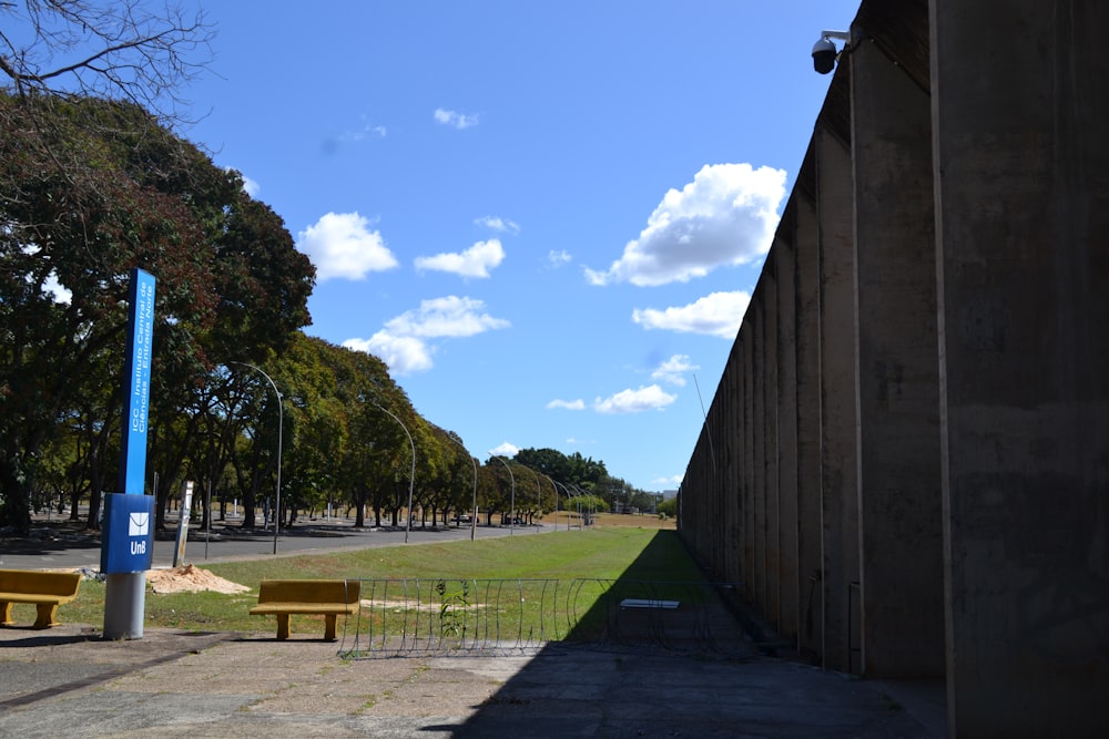 a park with benches