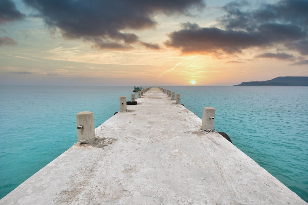 a dock in the water