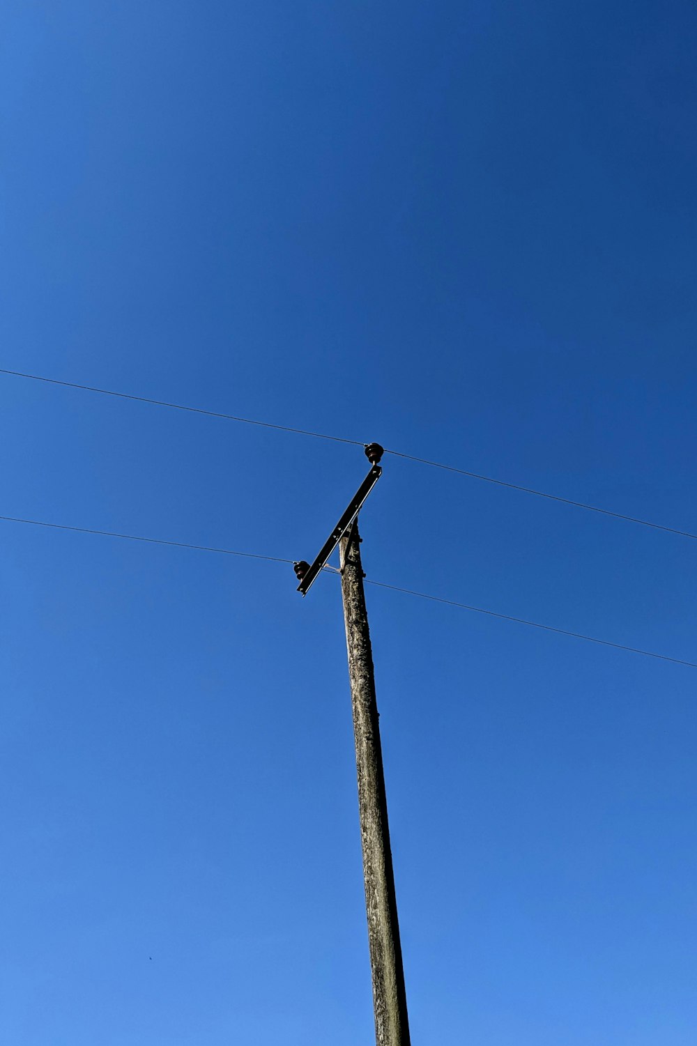 a pole with wires
