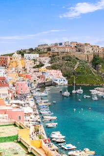 a city with many boats in it