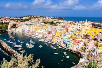 a city with many boats in it