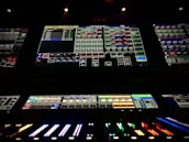 High-tech automation control panel with glowing circuit indicators.