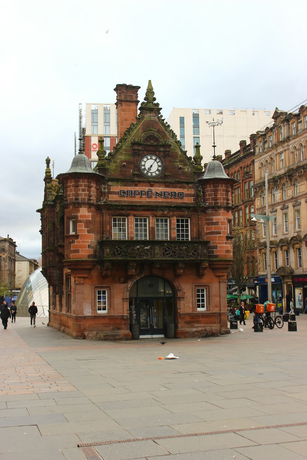 a clock on a building