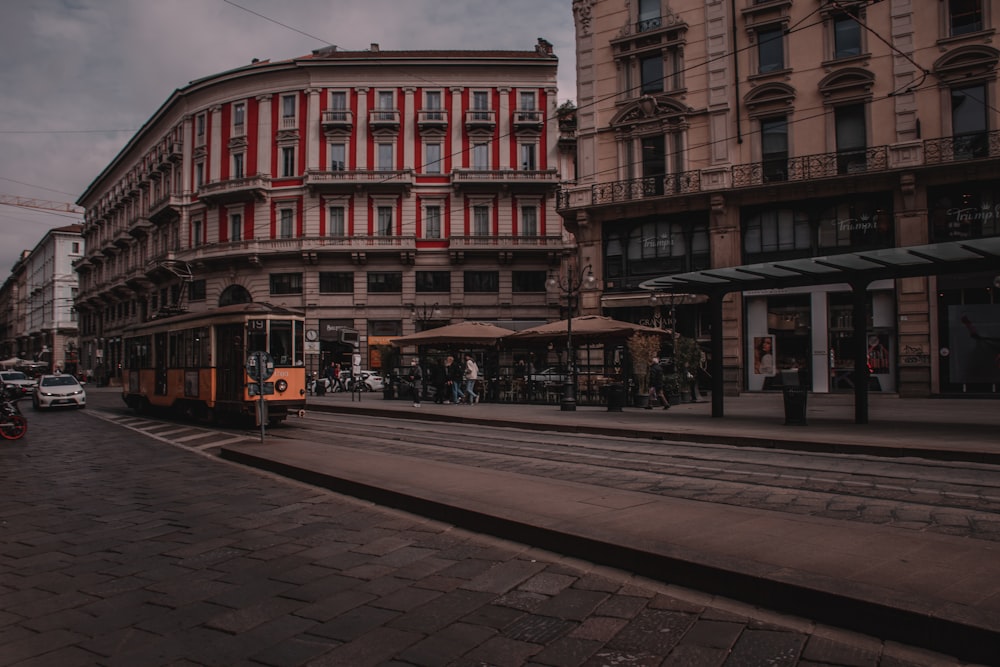 a street with buildings on the side