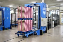 a large stack of boxes