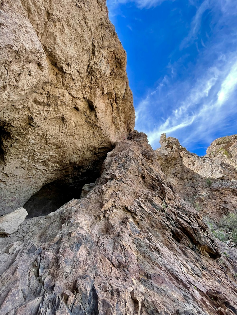 a large rock formation