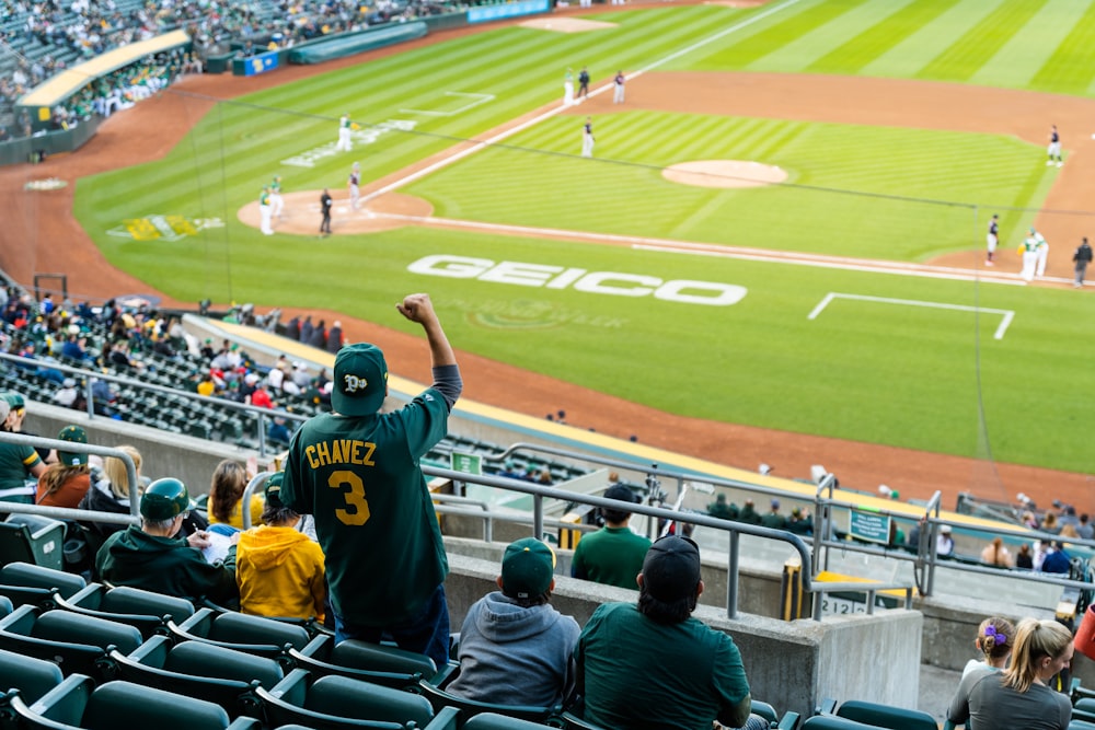 a baseball game in progress