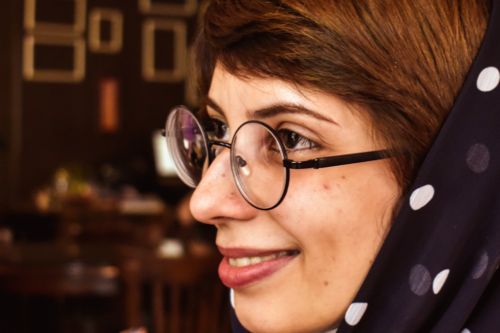 a person wearing glasses