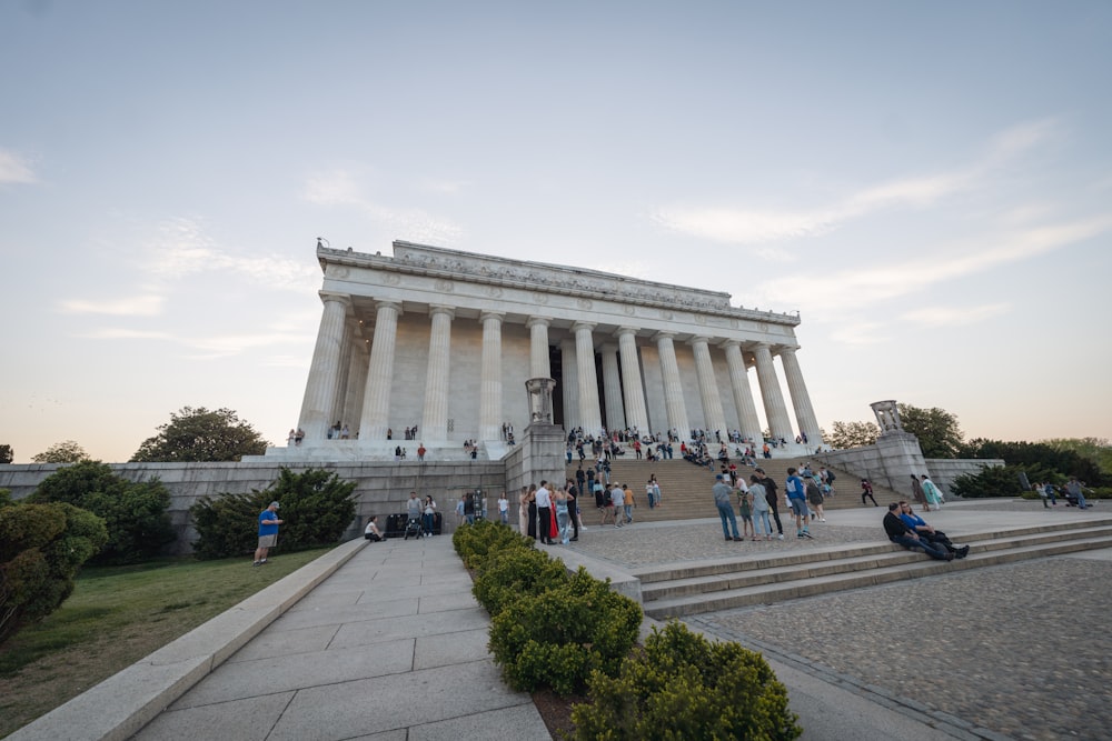 a large white building with columns