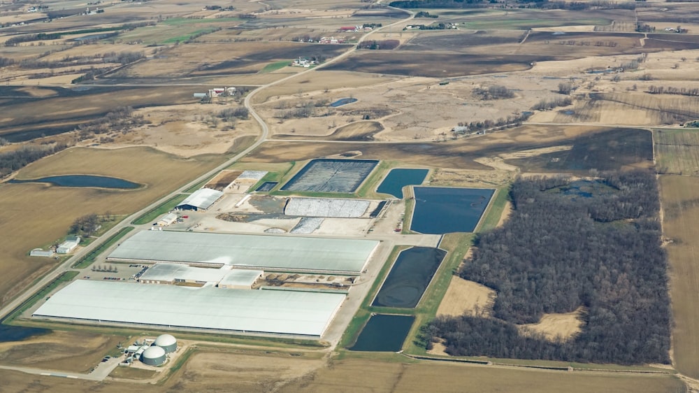 aerial view of a large building