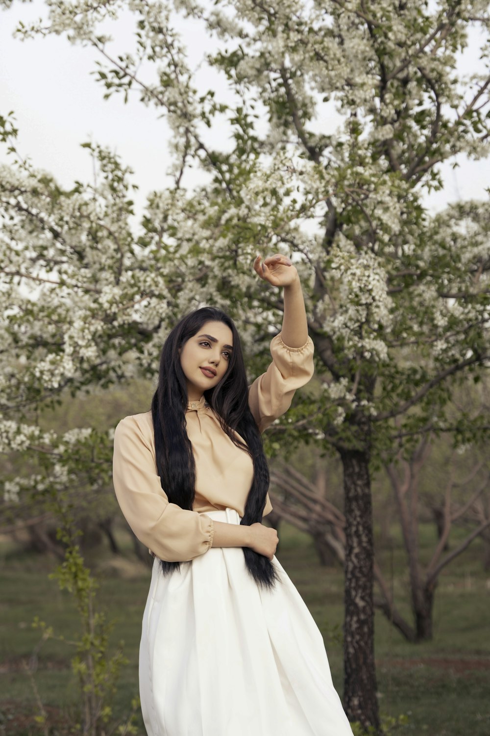 a person in a white dress