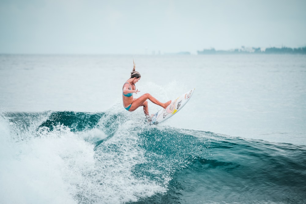 a man surfing on the waves