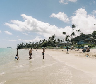 people on a beach