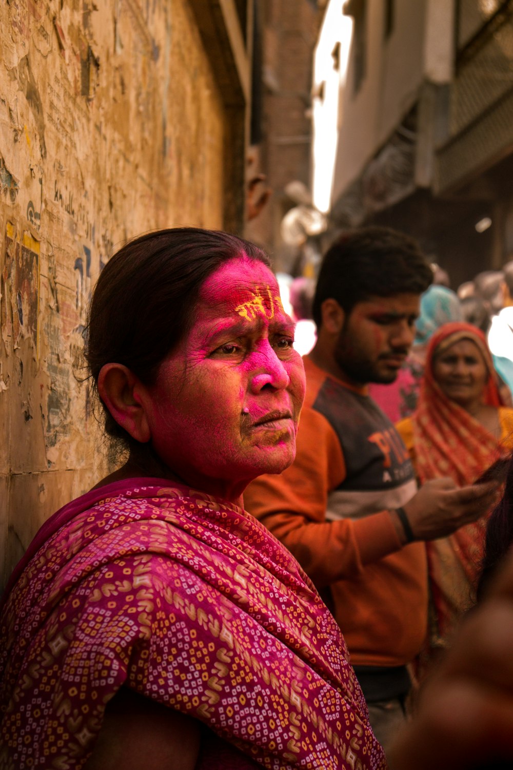 a man with a painted face