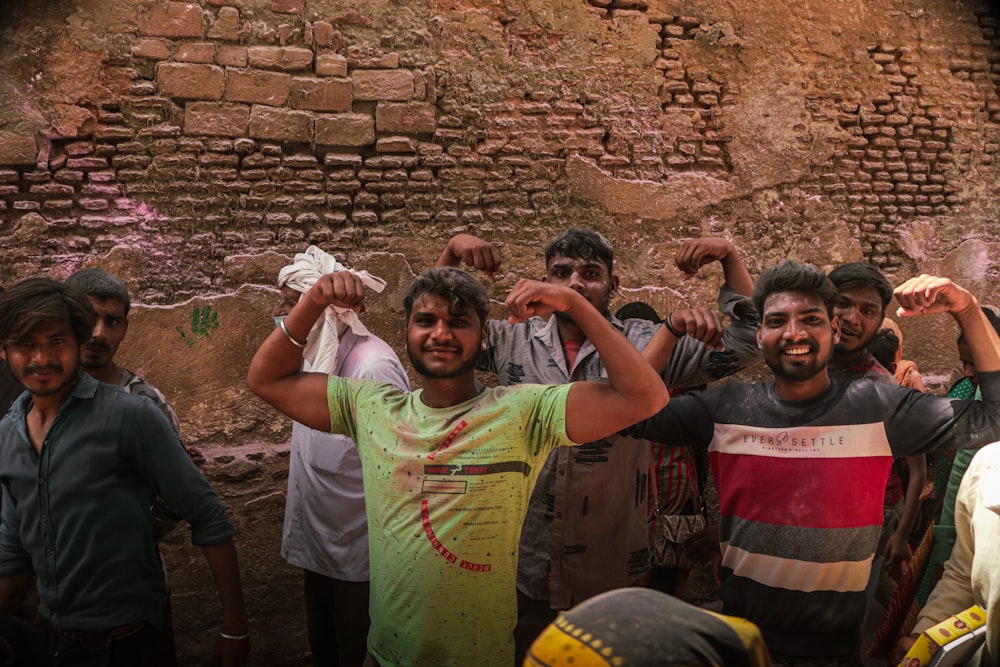 a group of people posing for a photo