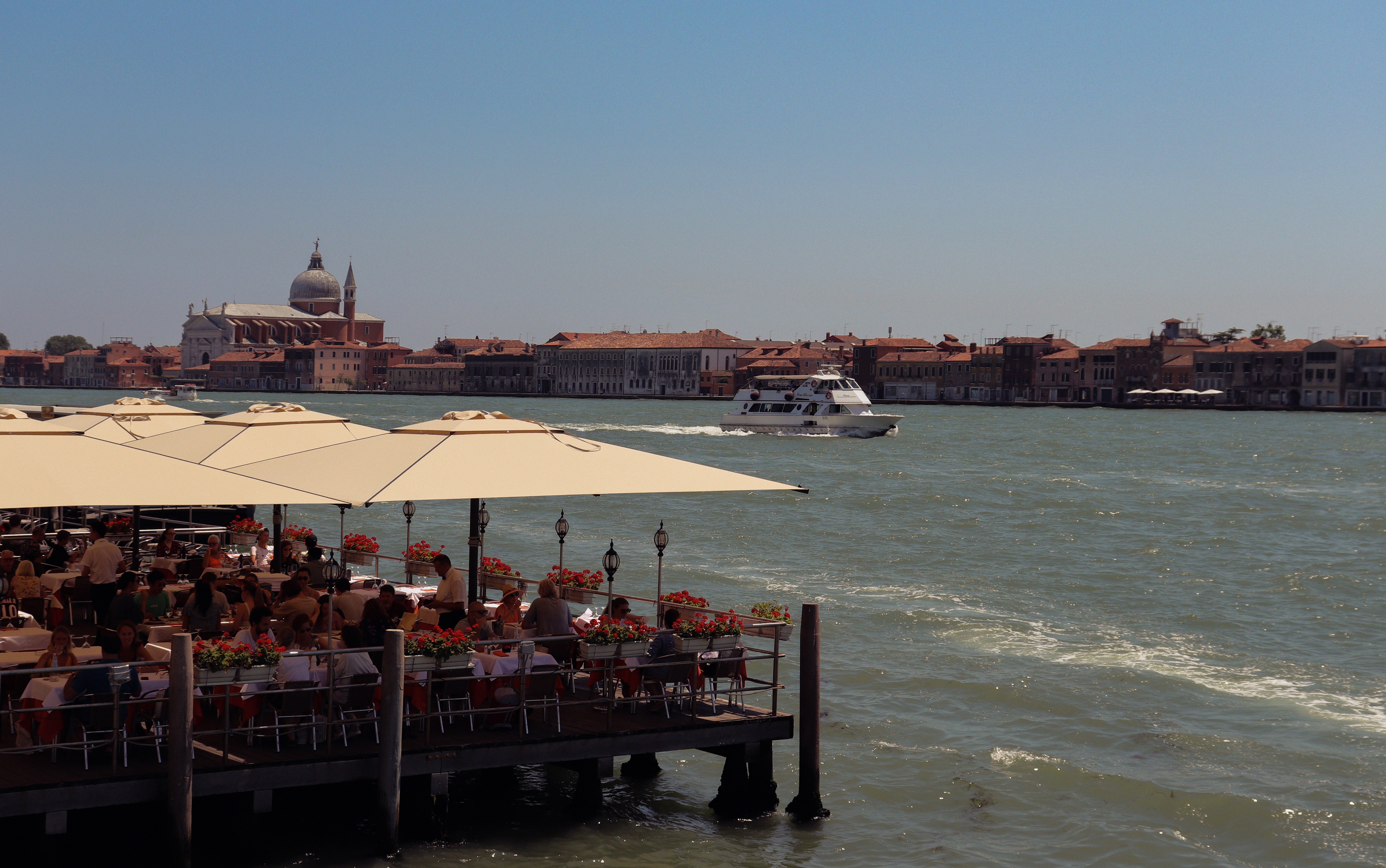 a boat sailing on the water
