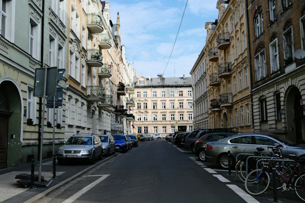 A street of tenement houses — Poznań, Poland