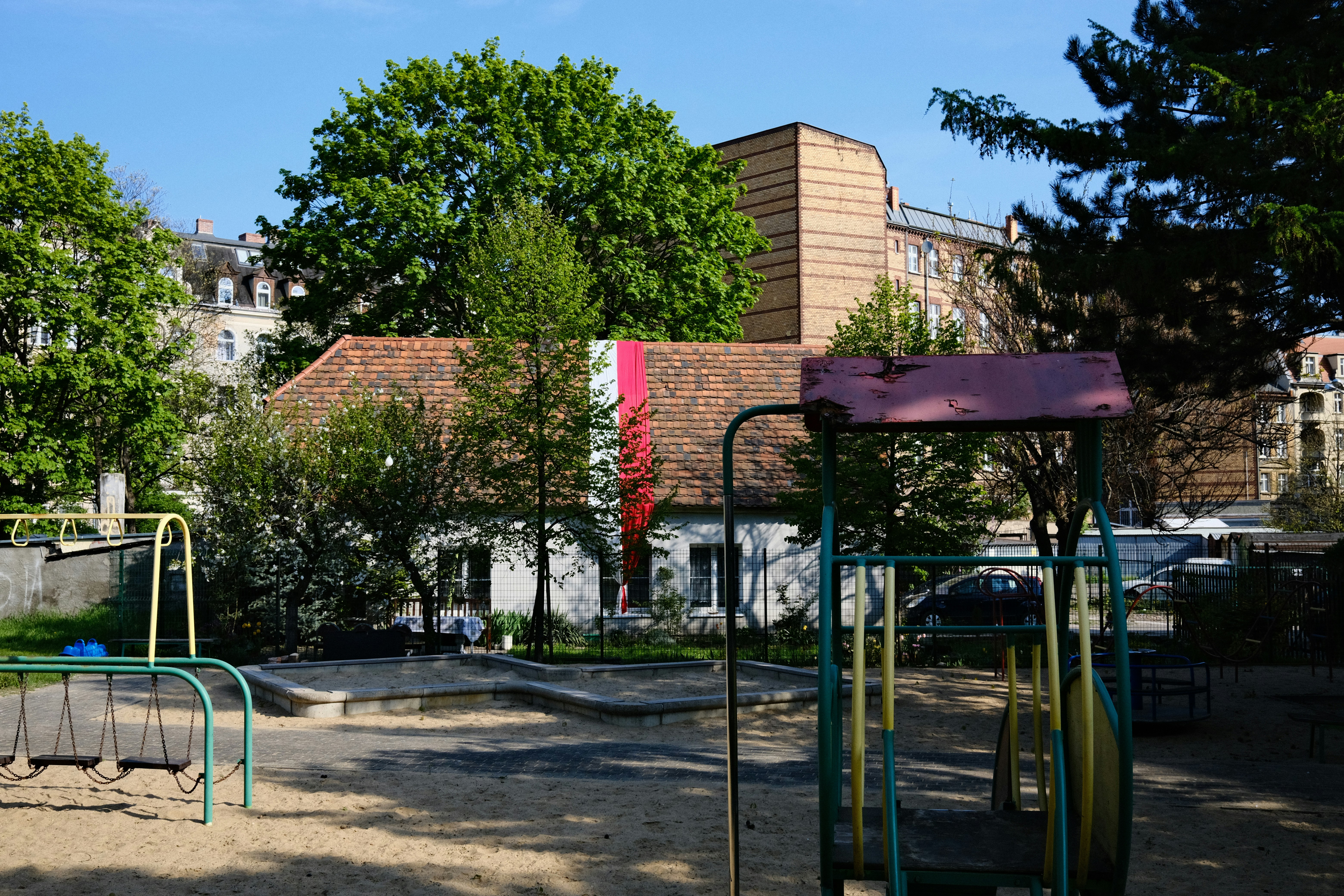 Mary Bartelme Park with modern playground equipment - West Loop housing market