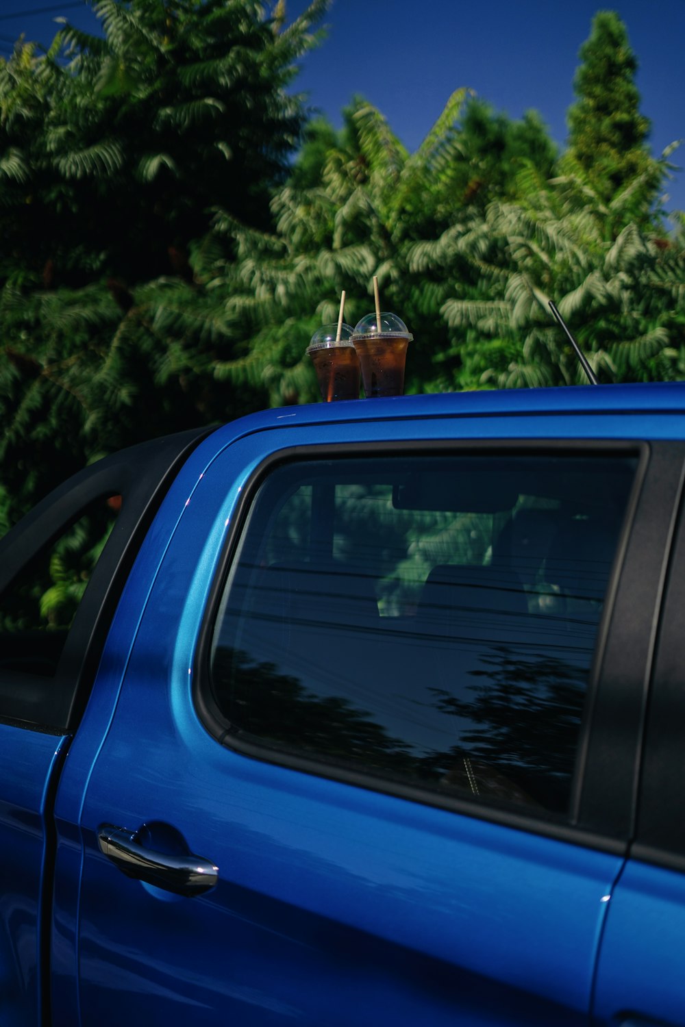 a car with a basket on top