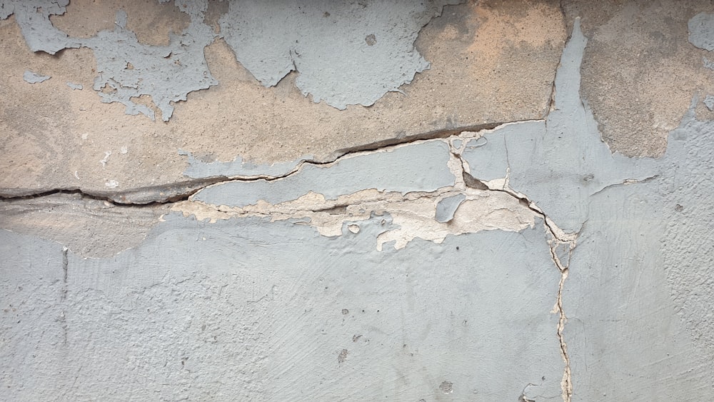a close-up of a cracked wall