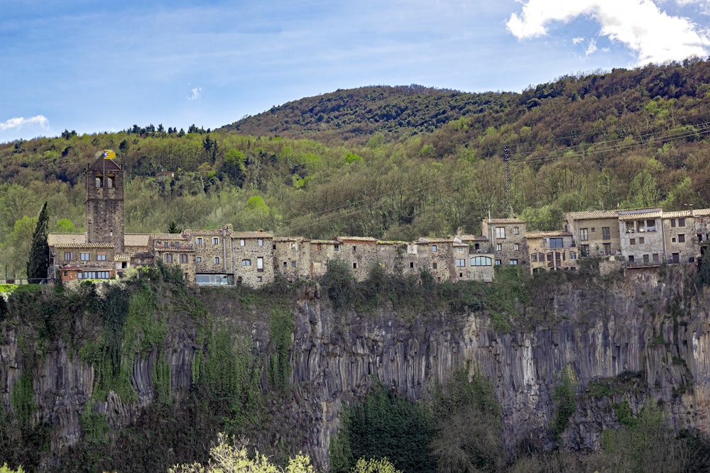 a town on a hill