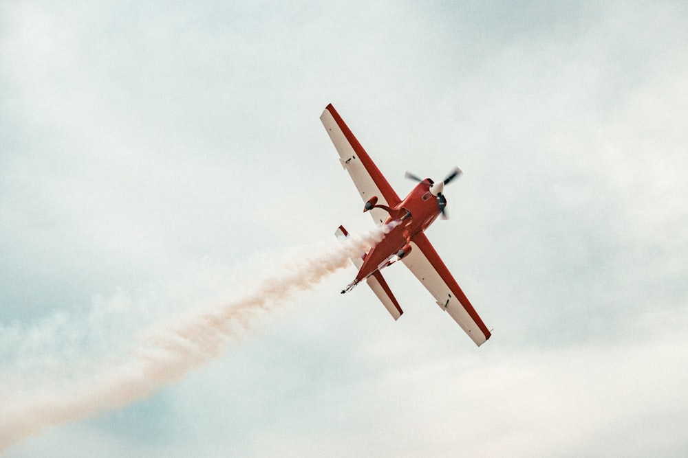 a plane flying through the air