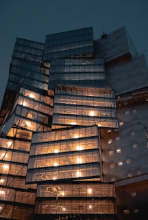 Evening shot of the Ayra Creative studio lit up, reflecting the energy behind the scenes.