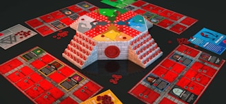 a close-up of a game board