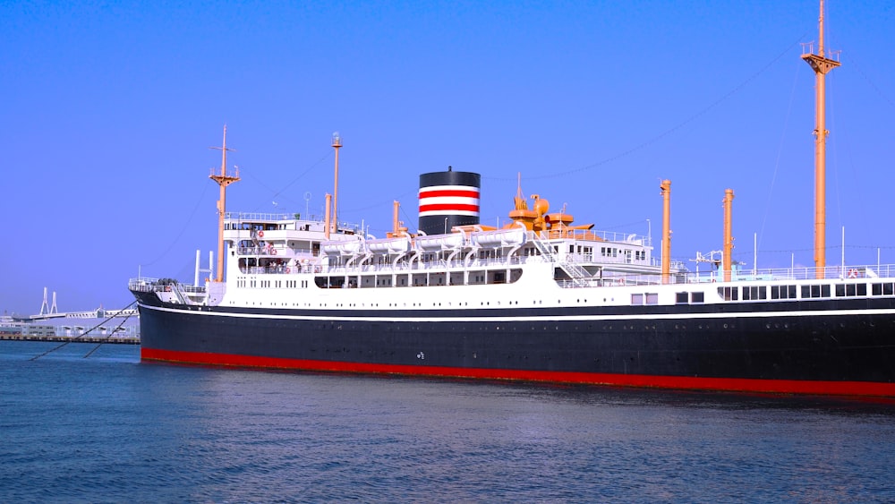 a large ship in the water