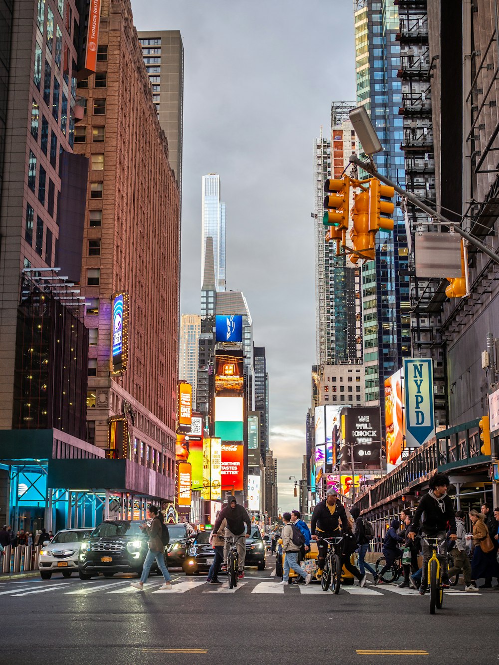 a busy city street