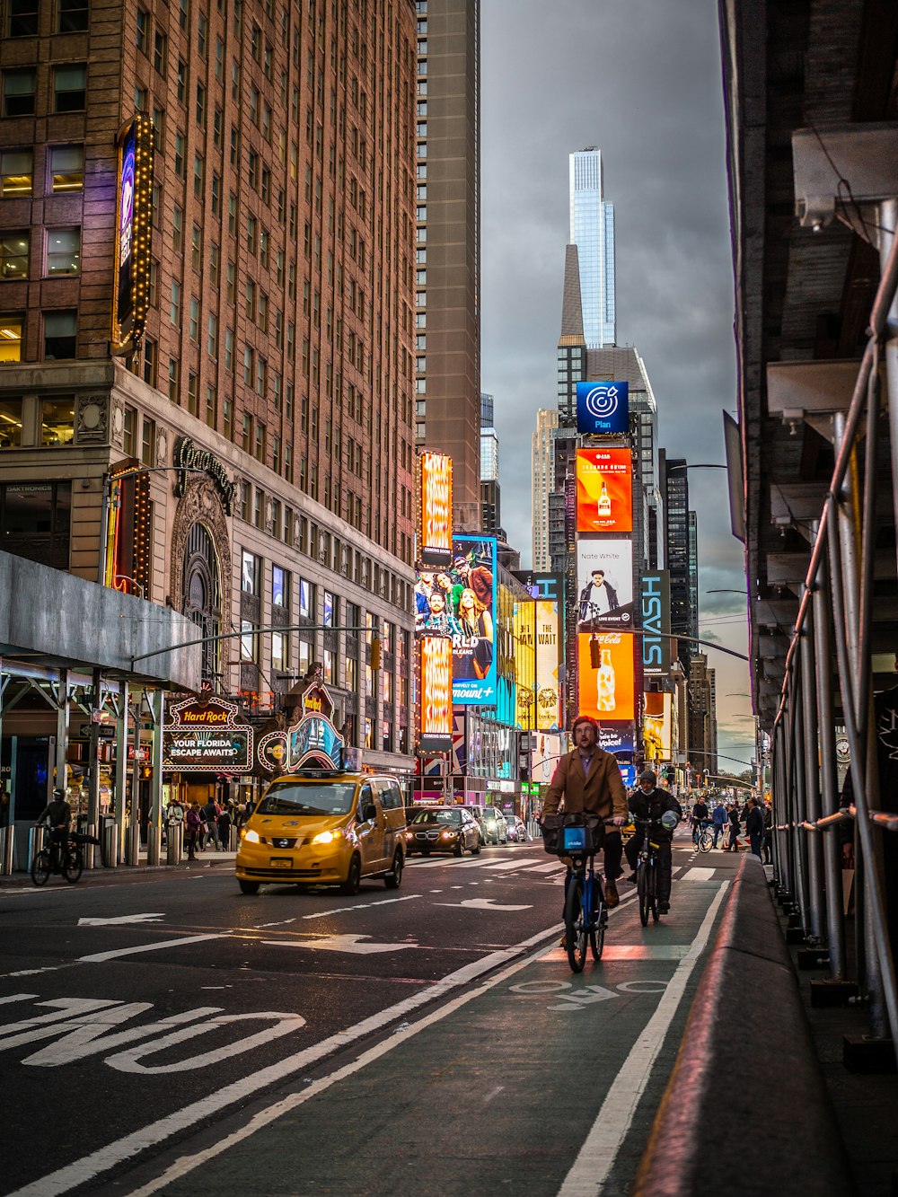 a busy city street