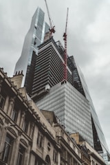 a tall building under construction