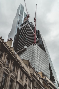 a tall building under construction