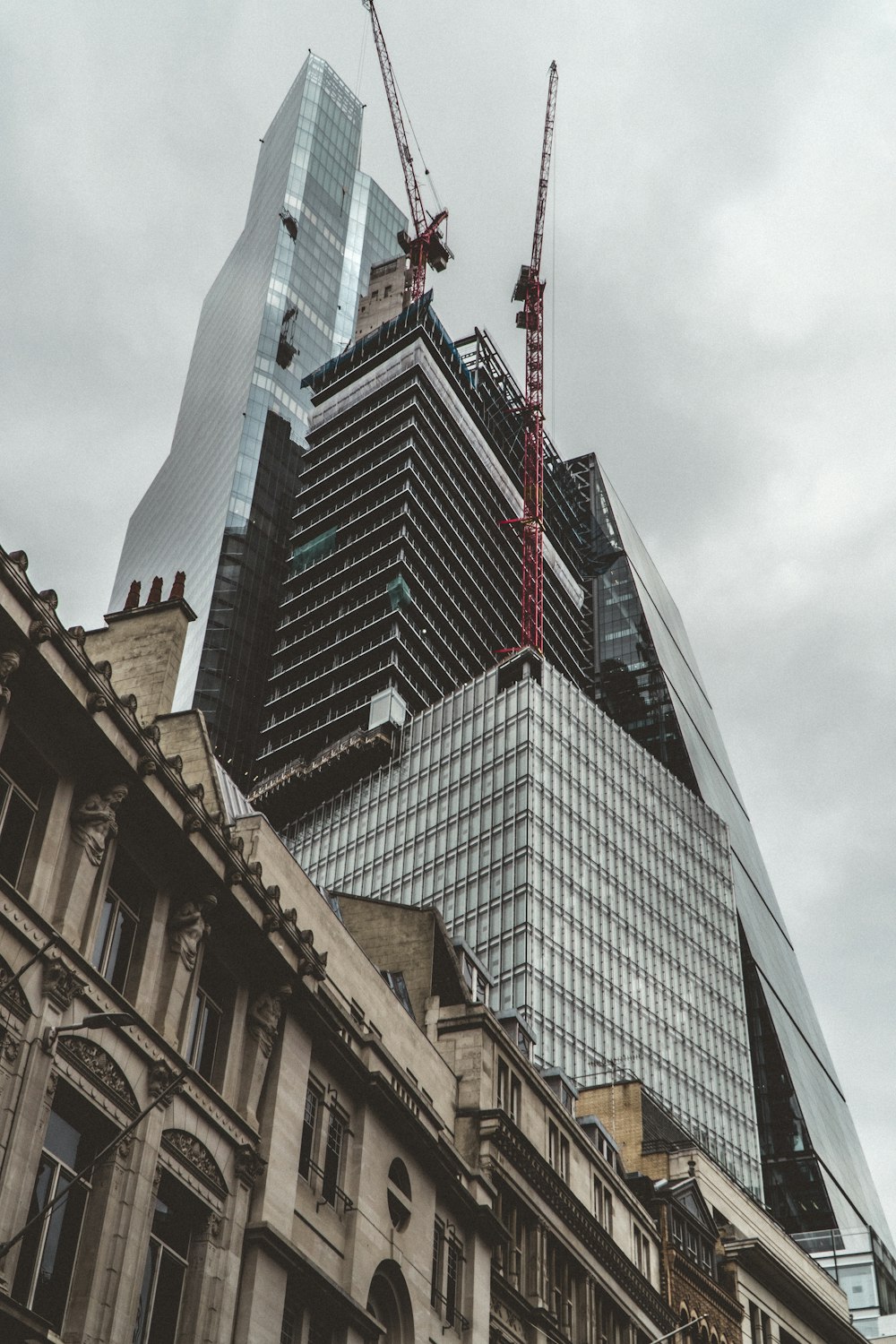 a tall building under construction