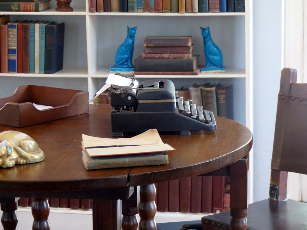 a table with a couple of objects on it