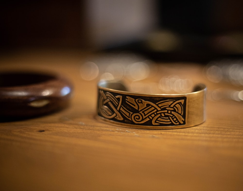 a ring on a table