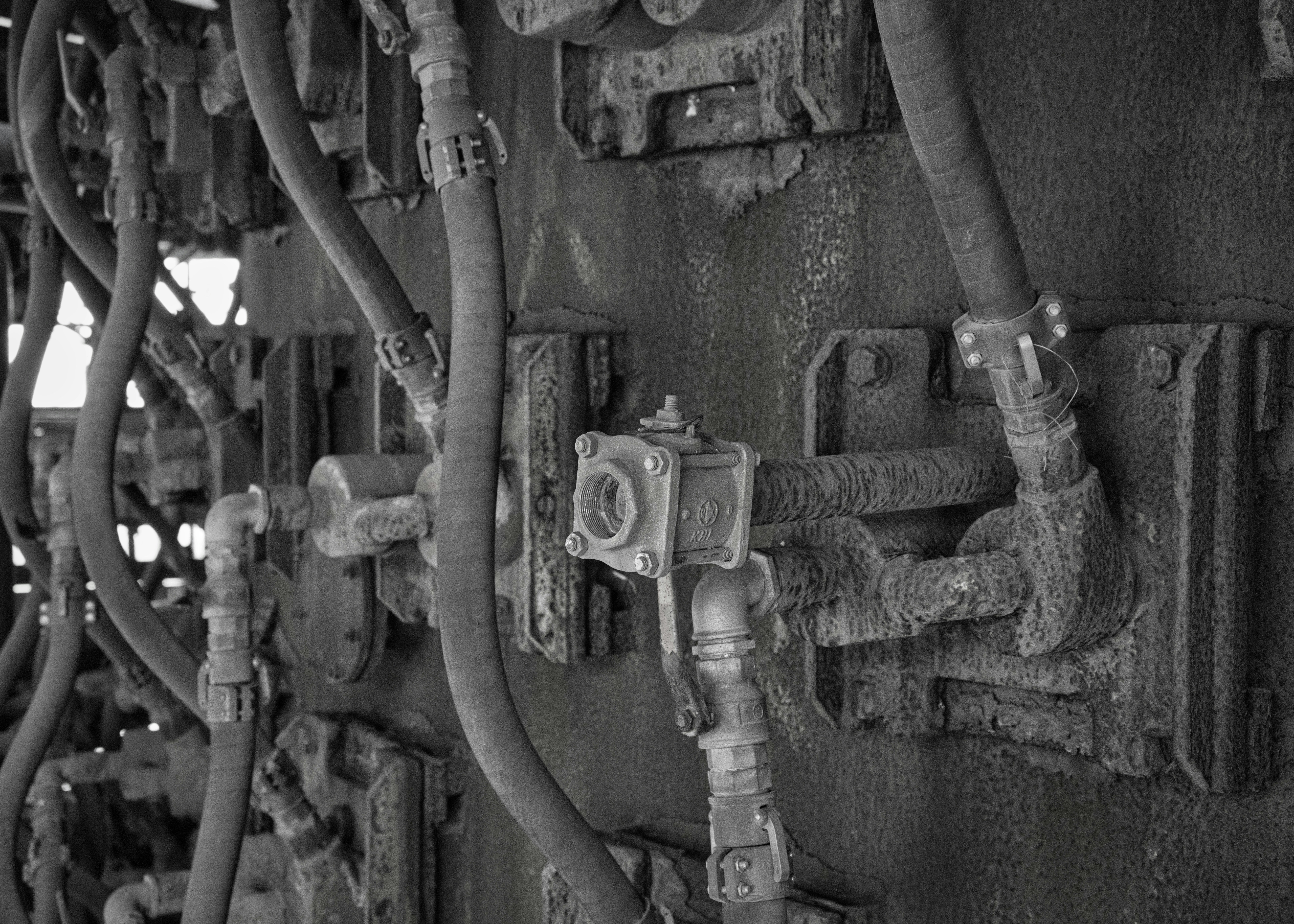 a close-up of some pipes