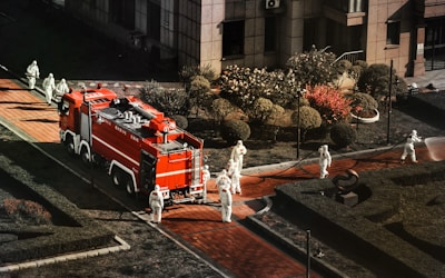 Firefighter wearing professional protective gear handling disaster and emergency rescue operation