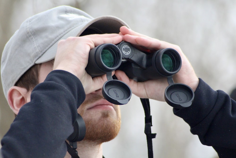 a man holding a camera